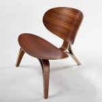 Crab stol i bøjet lamineret mahogni- og krydsfiner oppefra