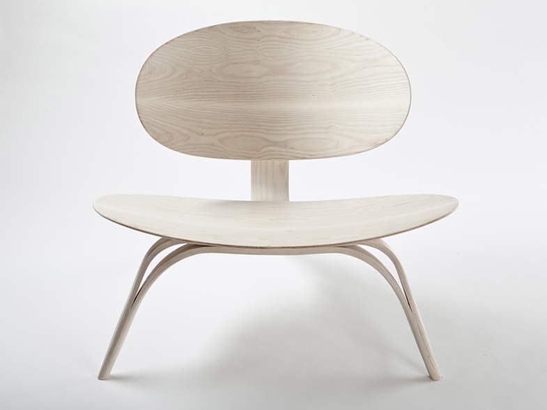 Crab stol i lamineret afbleget asketræ frofra