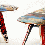 Deckstool Deckbench up close