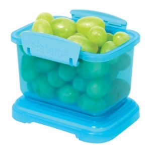 Klip IT BPA fri blå snackbox med vindruer