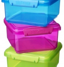 Lunch Plus BPA fri madopbevaring 3 farver stablet