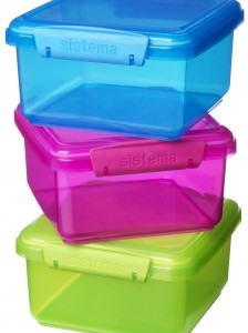 Lunch Plus BPA fri madopbevaring 3 farver stablet