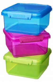 Lunch Plus BPA fri madopbevaring 3 farver stablet