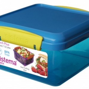 Lunch Plus BPA fri madopbevaring blå gul