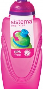 Mini Skittle vandflaske fra sistema i pink BPA fri