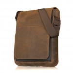 Muzetto af Waterfield i brun læder med sort stof