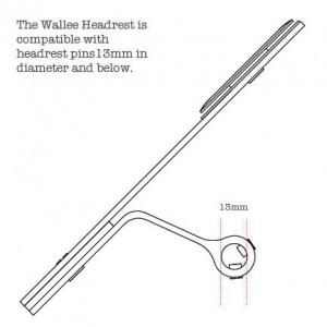 The Wallee headrest til bilen 13mm og under