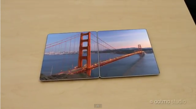iPad 3 koncept to skærme der sidder sammen med magneter